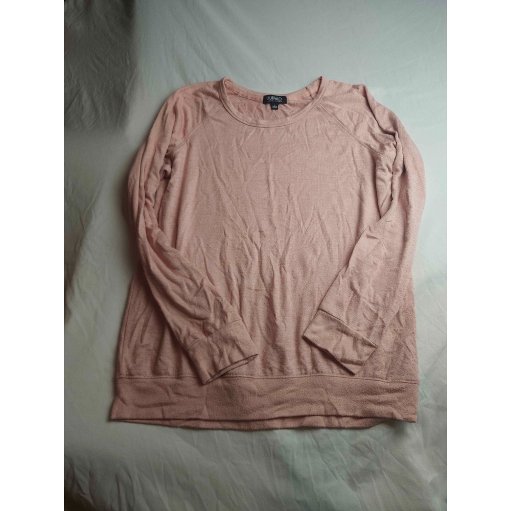 Buffalo David Bitton Sweater Womens L Pink Pastel Cozy Loungewear Cottagecore